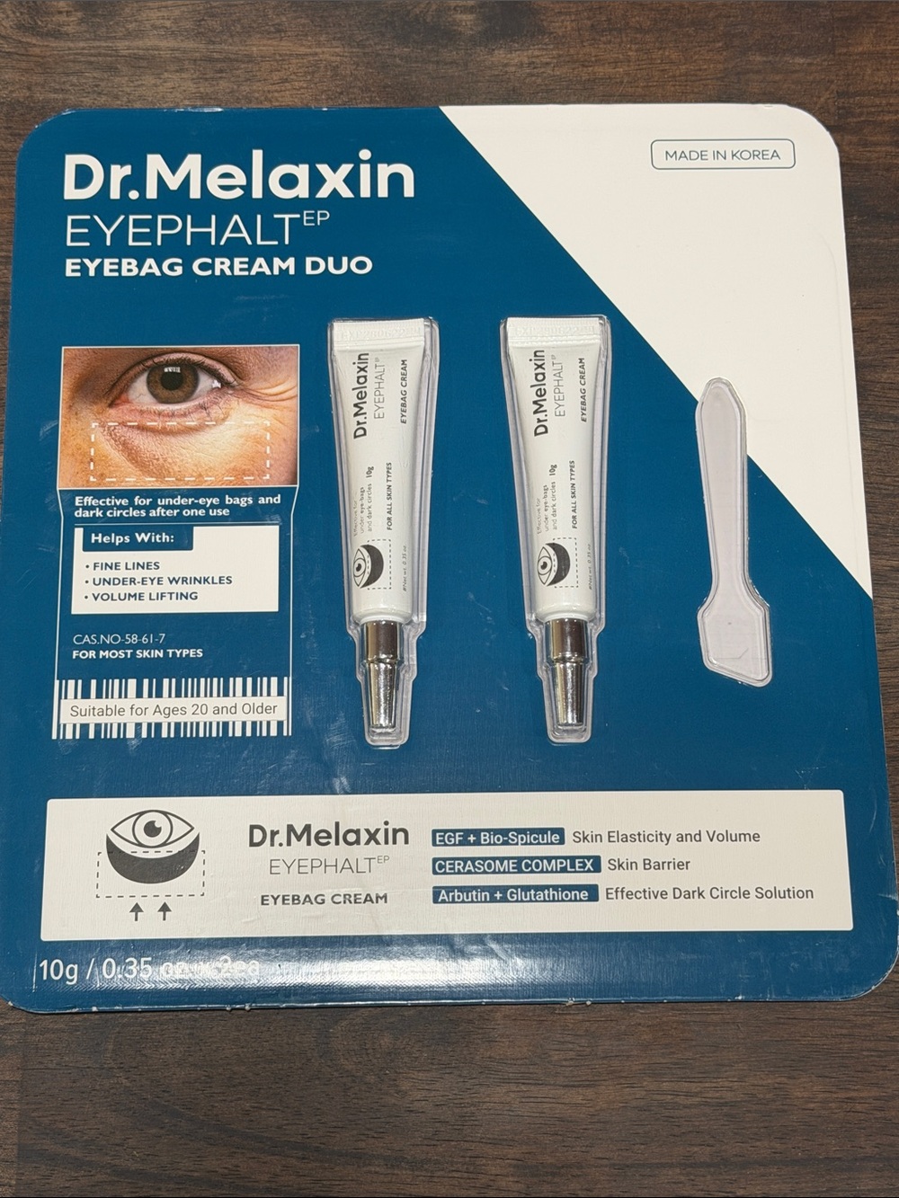 Dr.Melaxin EYEPHALT  Eyebag Cream Duo Packaging